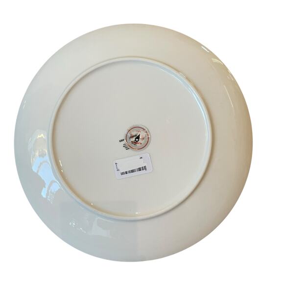 Grace Teaware Christmas SNOWMAN Porcelain Salad Plates 8.5in Set of 4 New - Picture 9 of 15